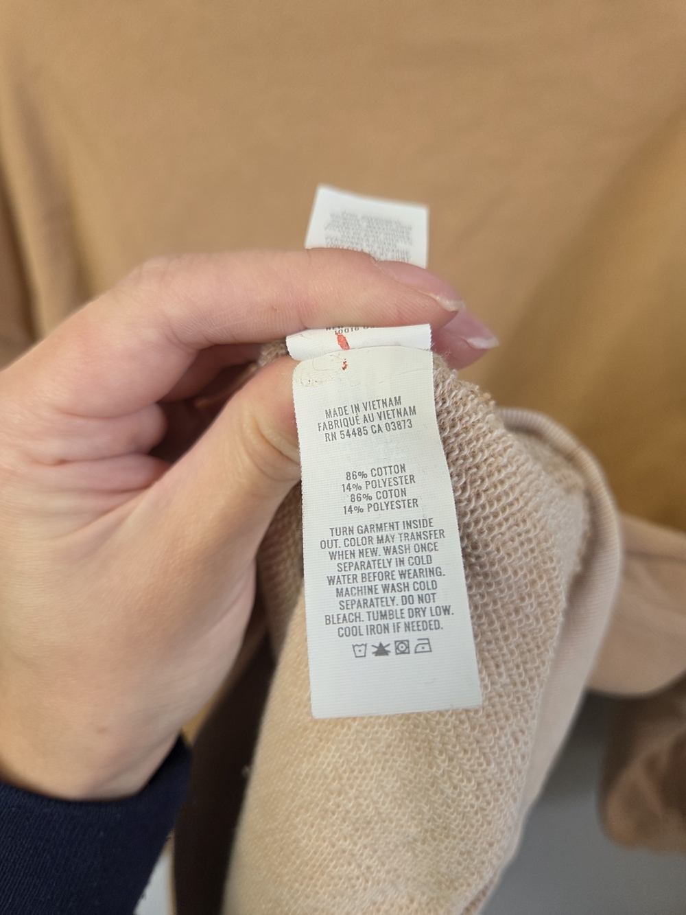 aerie Washed Cozy Peach Crewneck Pullover - Picture 6 of 9